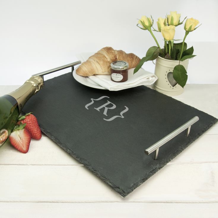 Breakfast In Bed Slate Tray - Brackets Design product image