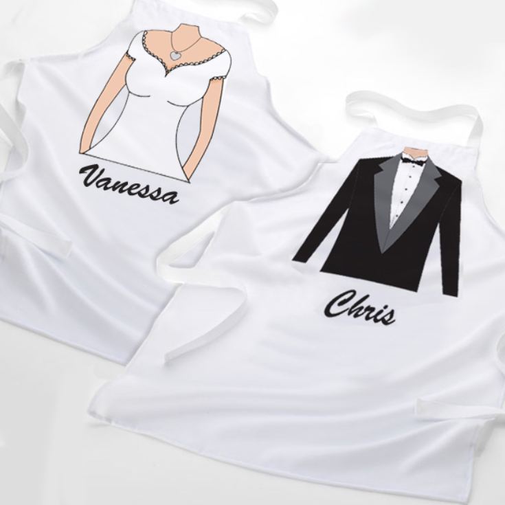 Personalised Novelty Bride & Groom Aprons product image