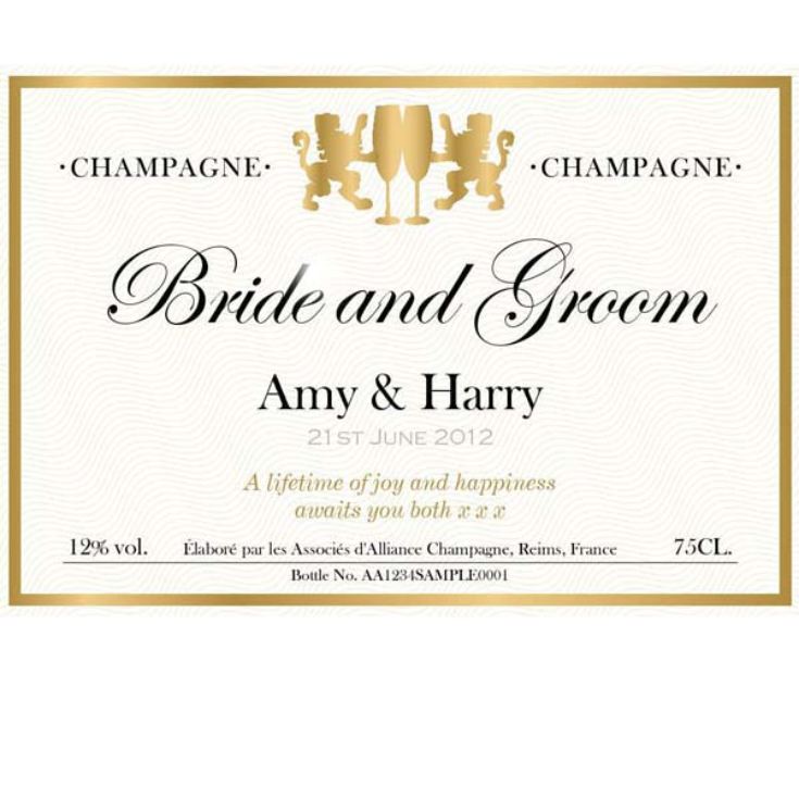 Bride and Groom Personalised Champagne product image