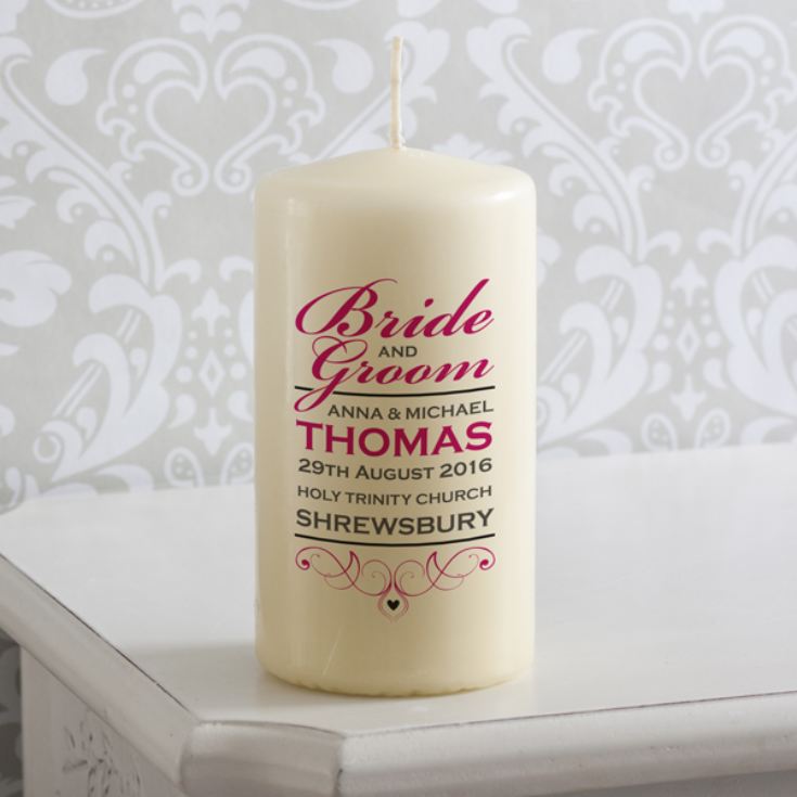 Personalised Bride and Groom Candle product image