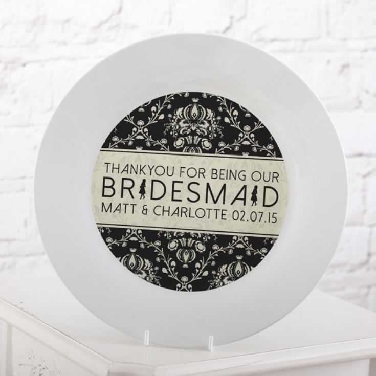 Personalised Bridesmaid Plate The Gift Experience
