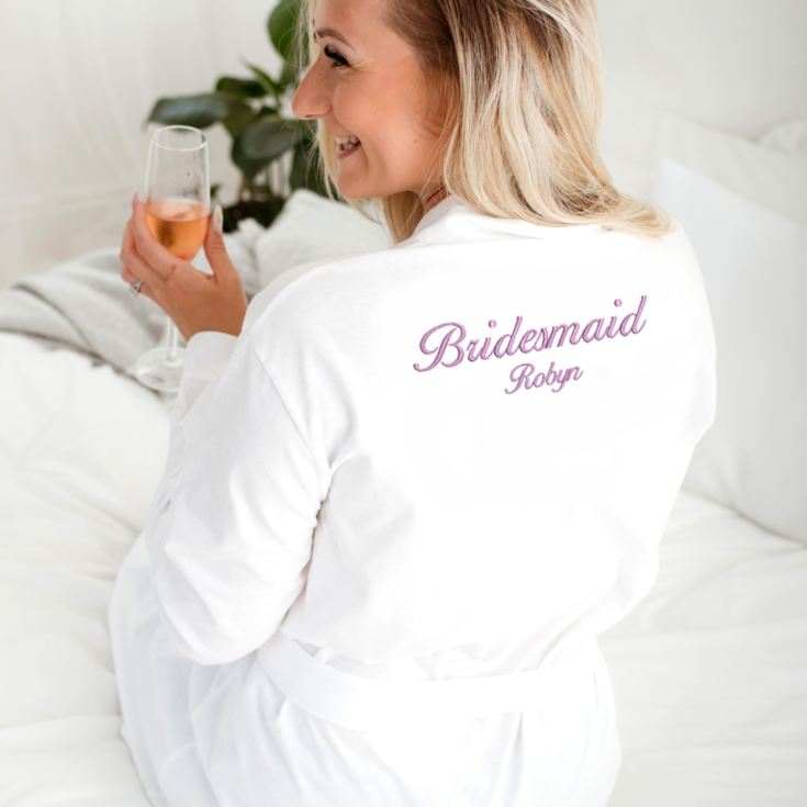 Personalised Embroidered Bridesmaid Dressing Gown product image