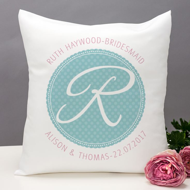 Personalised Bridesmaid Initial Cushion product image