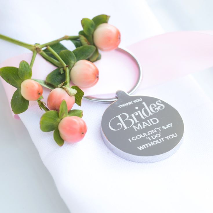 Bridesmaid Personalised Wedding Keyring product image