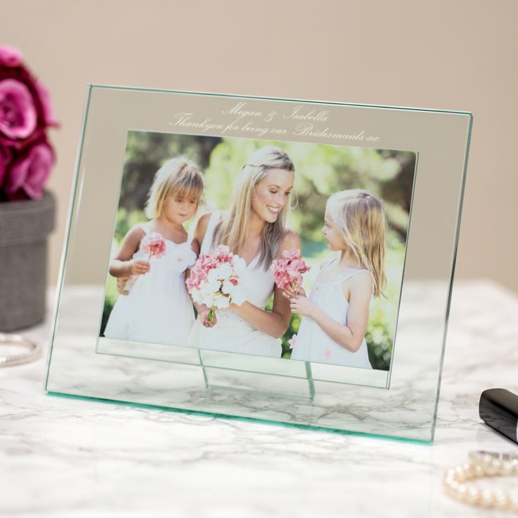 Luxury Personalised Glass Photo Frame The Gift Experience Luxury Personalised Glass Photo Frame Image