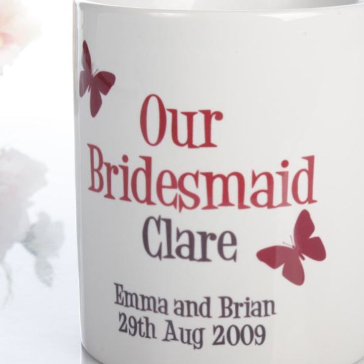 Personalised Bridesmaid Butterfly Mug product image