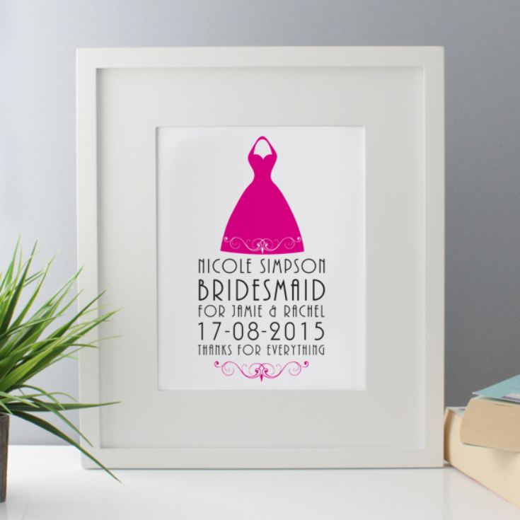 Personalised Bridesmaid Framed Print product image