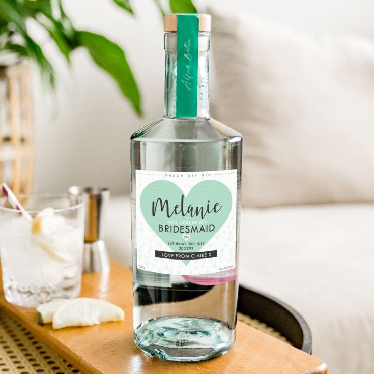 Personalised Be My Bridesmaid Gin product image
