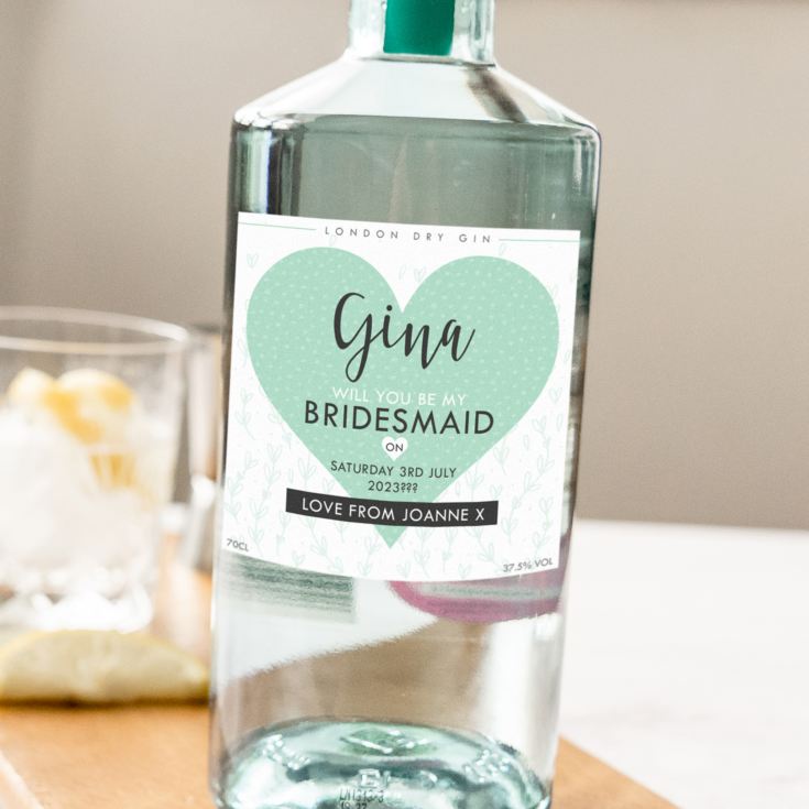 Personalised Be My Bridesmaid Gin product image