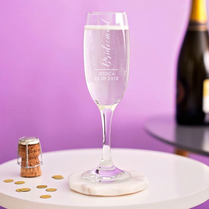 Personalised Bridesmaid Prosecco Glass product image