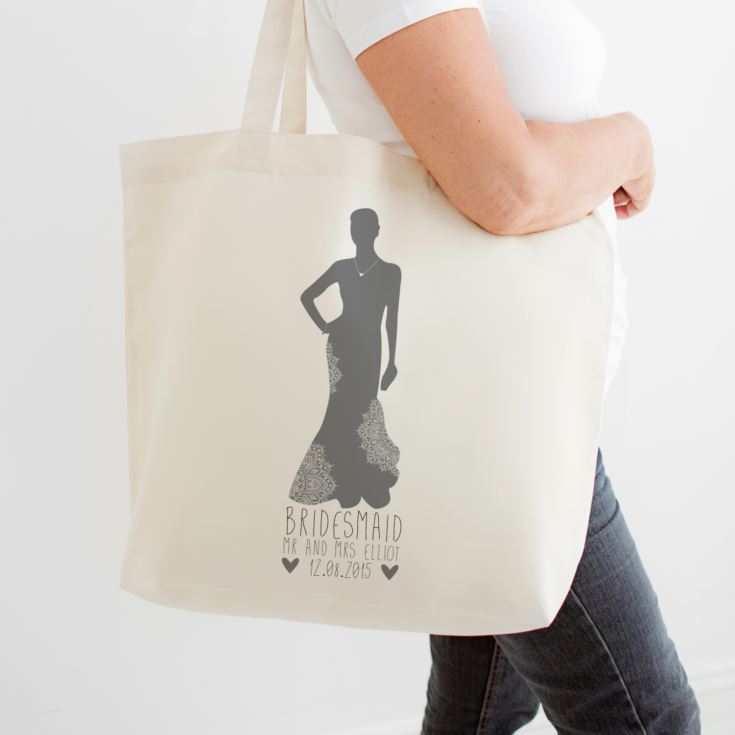 Personalised Bridesmaid Silhouette Tote Bag product image