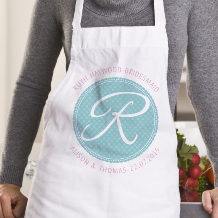 Personalised Bridesmaid Initial Apron product image