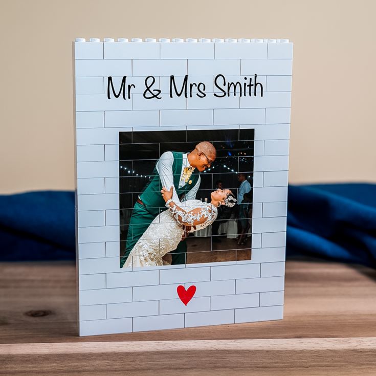 Personalised "Mr & Mrs" LEGO® Brick Photo Upload Blocks product image