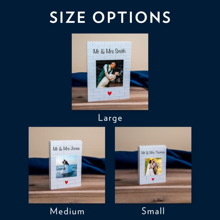 Personalised "Mr & Mrs" LEGO® Brick Photo Upload Blocks product image