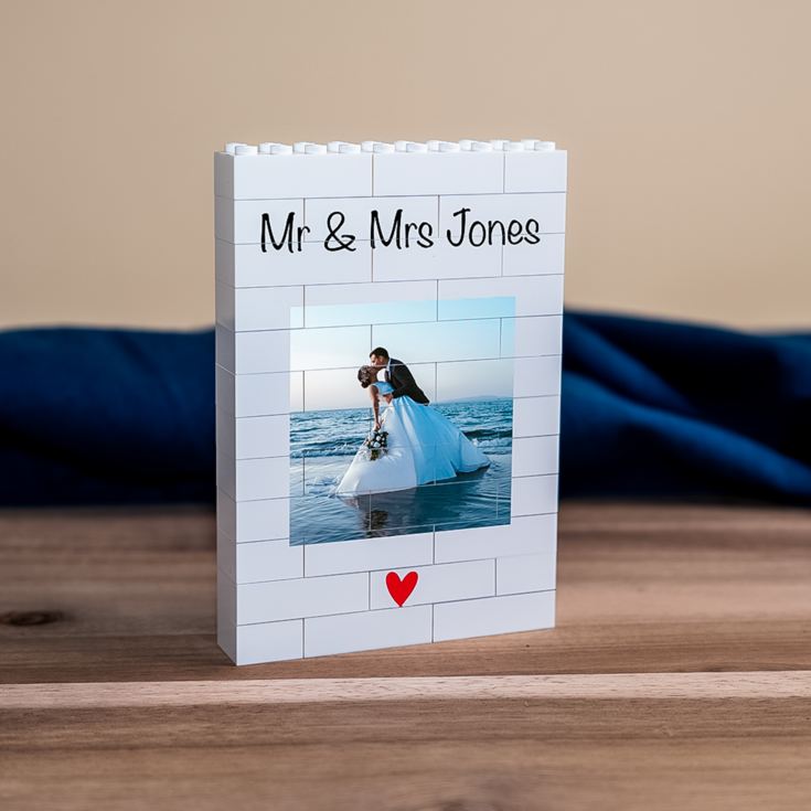 Personalised "Mr & Mrs" LEGO® Brick Photo Upload Blocks product image