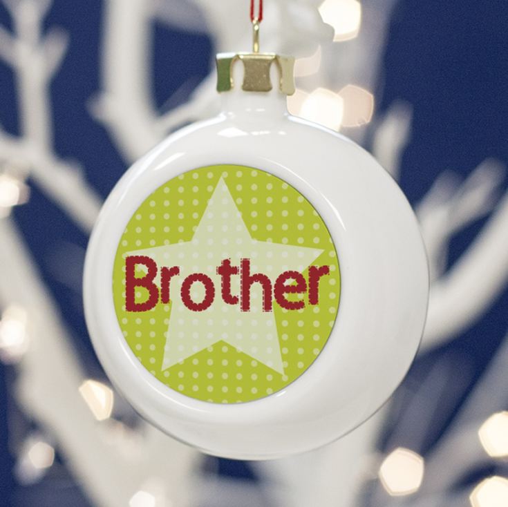 Personalised Brother Christmas Bauble product image