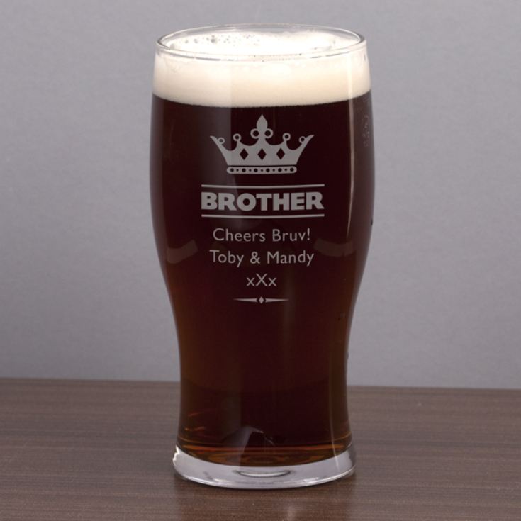 Brother Personalised Pint Glass product image