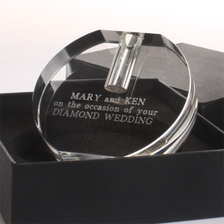 Engraved Optical Crystal Bud Vase The Gift Experience