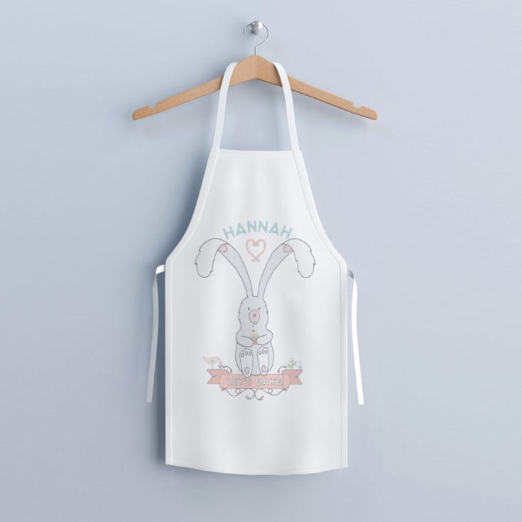 Personalised Bunny Let's Bake Children's Apron product image