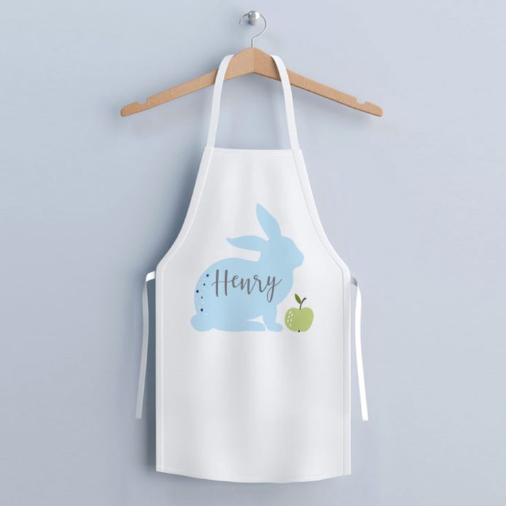 Personalised Bunny Rabbit Children's Apron - Blue product image