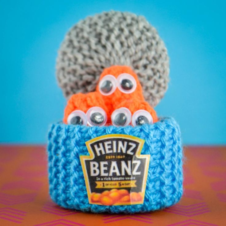 Hand Knitted Baked Beans Can with Individual Beans product image