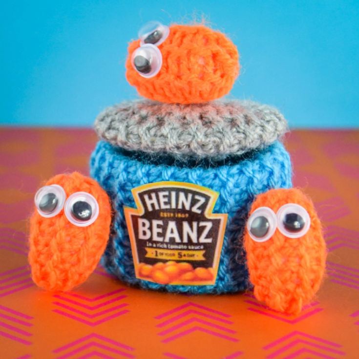 Hand Knitted Baked Beans Can with Individual Beans product image
