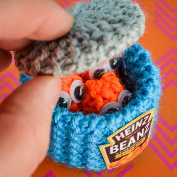 Hand Knitted Baked Beans Can with Individual Beans product image
