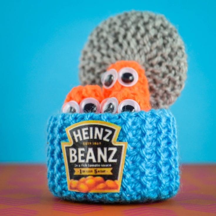 Hand Knitted Baked Beans Can with Individual Beans product image