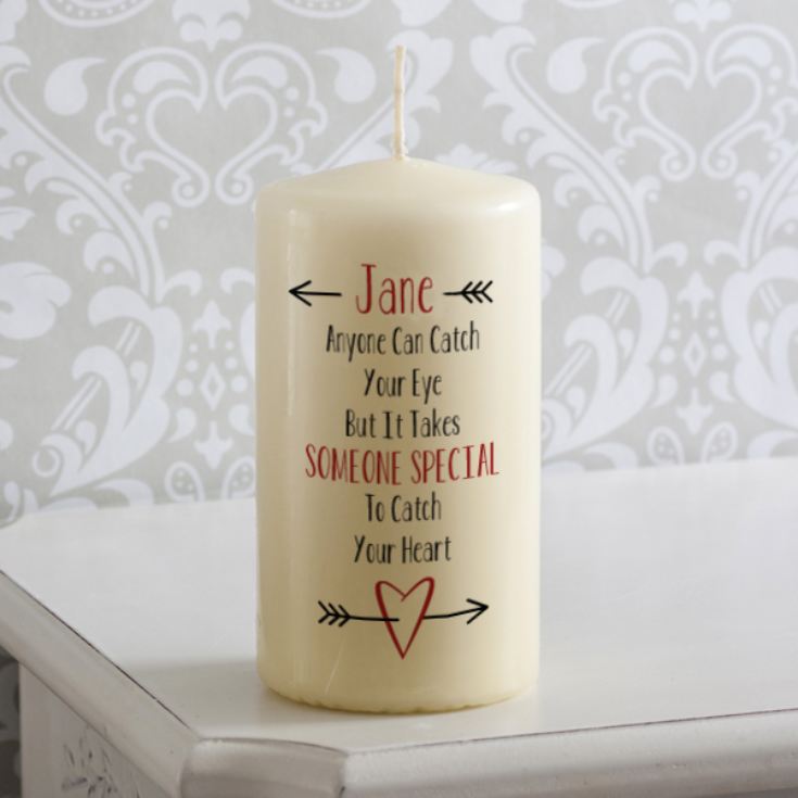 Personalised Catch Your Heart Candle product image