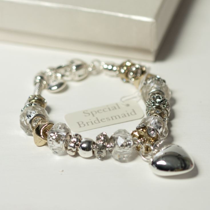 Bridesmaids Amore Silver/Gold Bead Charm Bracelet product image