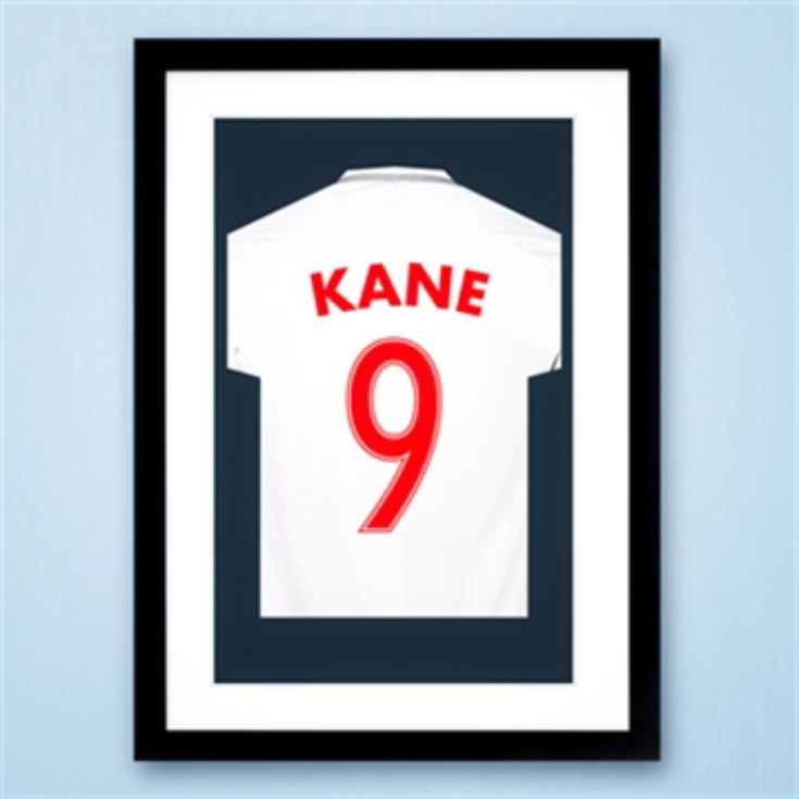 Personalised England Football Shirt Framed Print product image