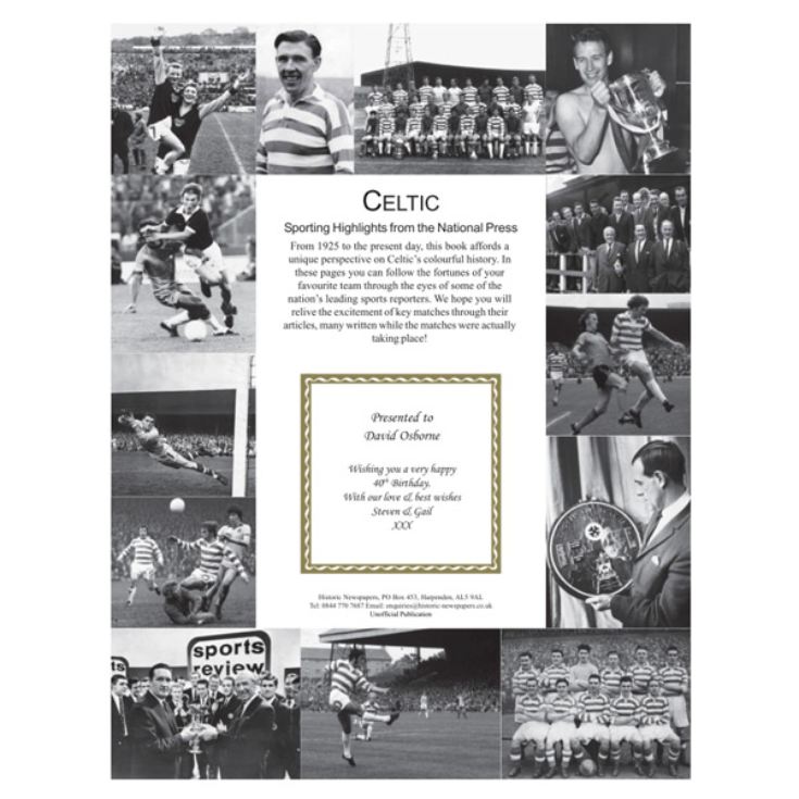 Personalised Celtic Football Book product image