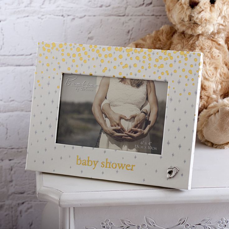 Bambino Gold Dots Baby Shower Photo Frame product image