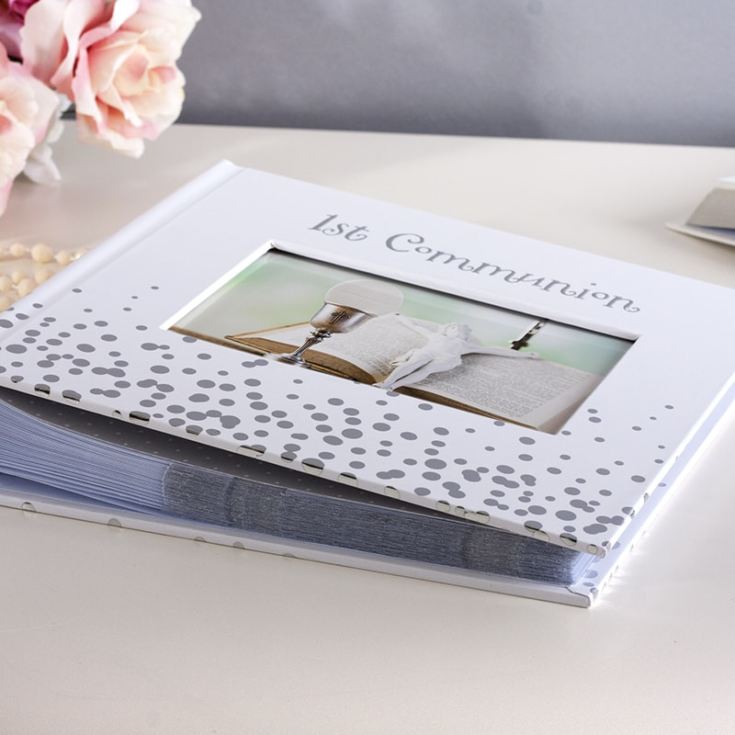 Personalised Bless This Child 1st Communion Silver Dots Album product image