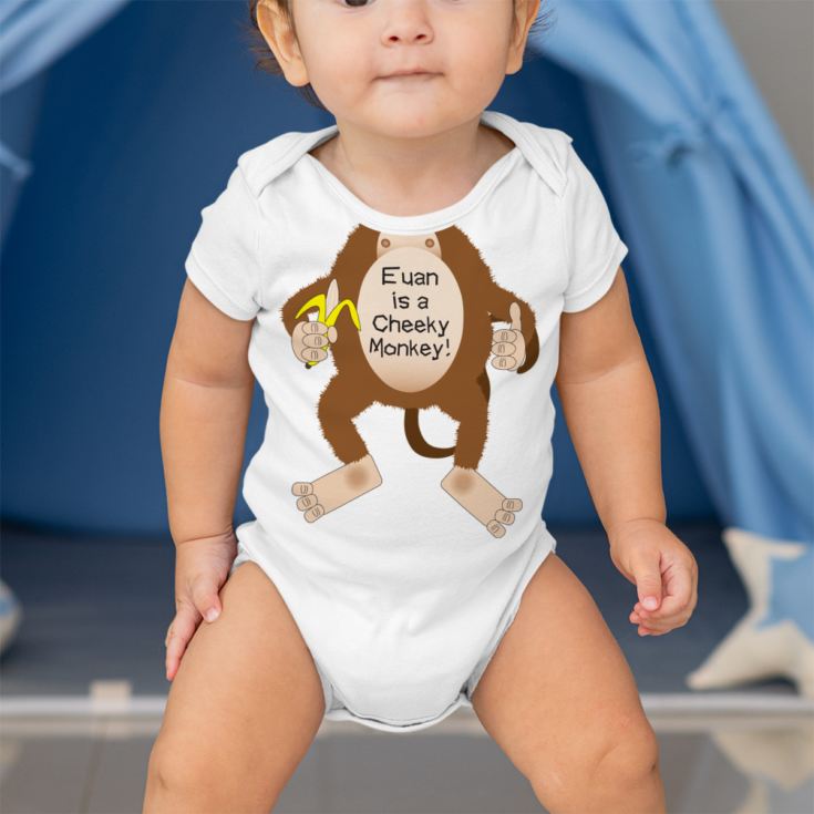 Personalised Cheeky Monkey Baby Grow product image