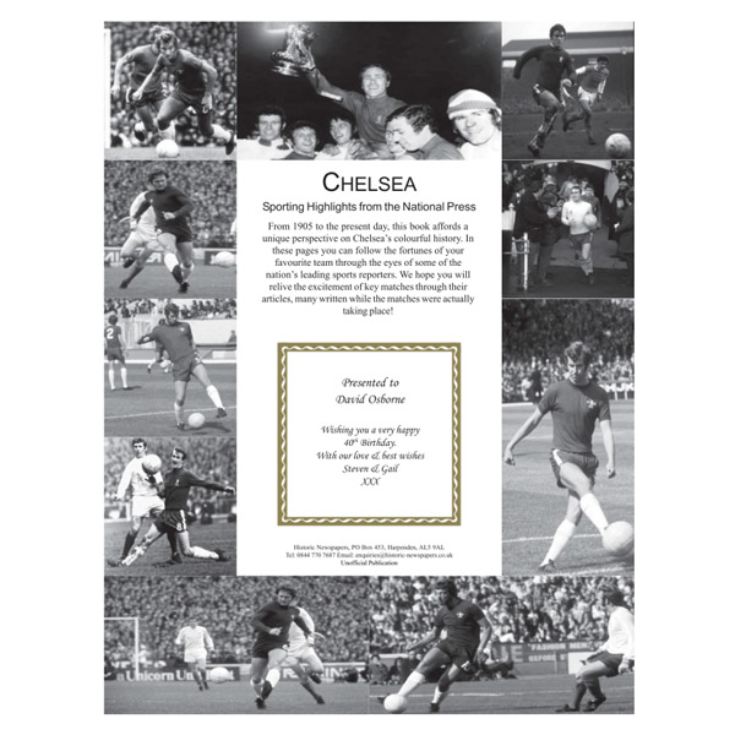 Personalised Chelsea Football Book product image