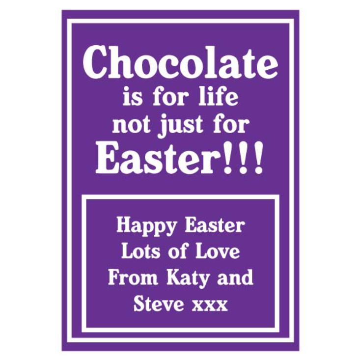 Chocolate is for life Personalised Easter Apron product image