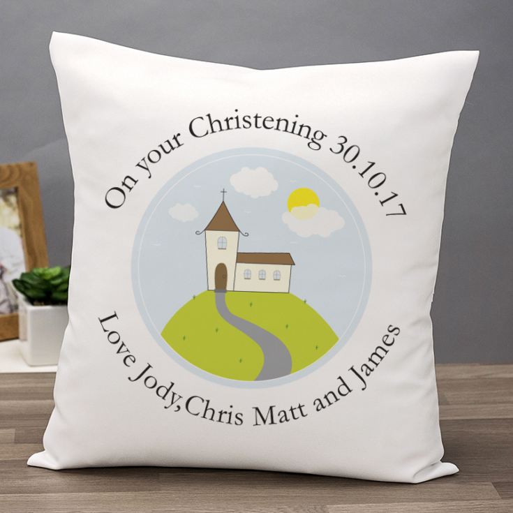 Personalised Christening Cushion product image