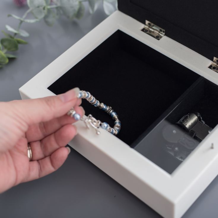 Personalised My Christening Musical Trinket Box With Frame Lid The