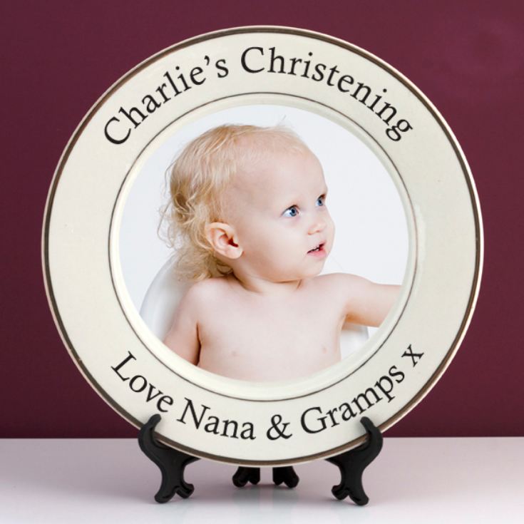 Personalised Christening Photo Plate product image