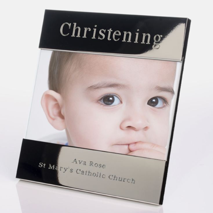 Engraved Christening Photo Frame product image