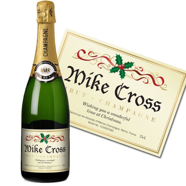 Personalised Christmas Champagne product image