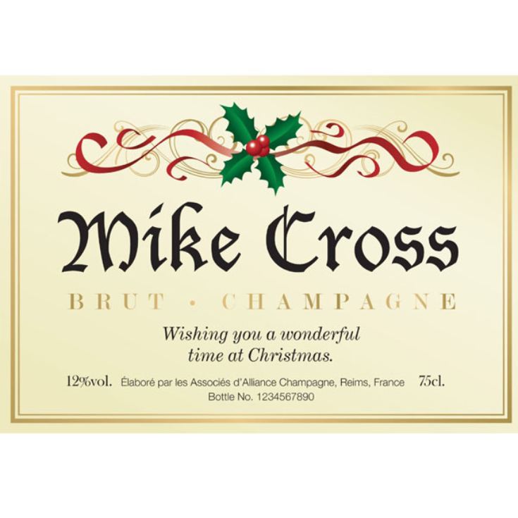 Personalised Christmas Champagne product image