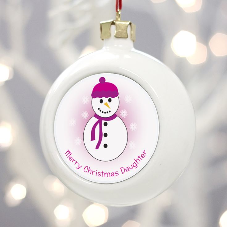 Personalised Merry Christmas Daughter Bauble product image