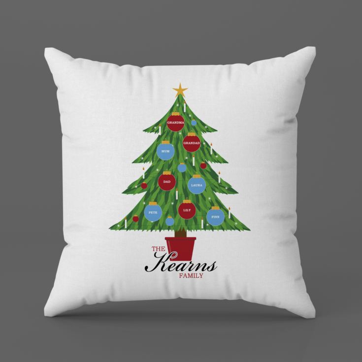 Christmas Family Tree Personalised Cushion product image