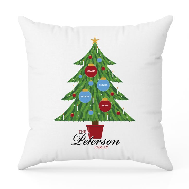 Christmas Family Tree Personalised Cushion product image