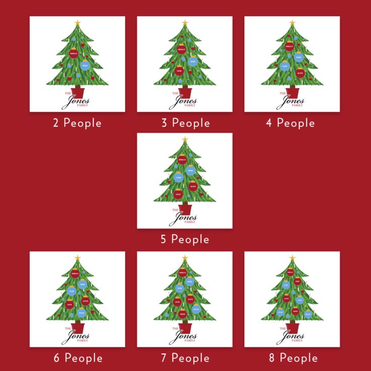 Christmas Family Tree Personalised Cushion product image