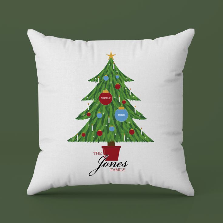 Christmas Family Tree Personalised Cushion product image