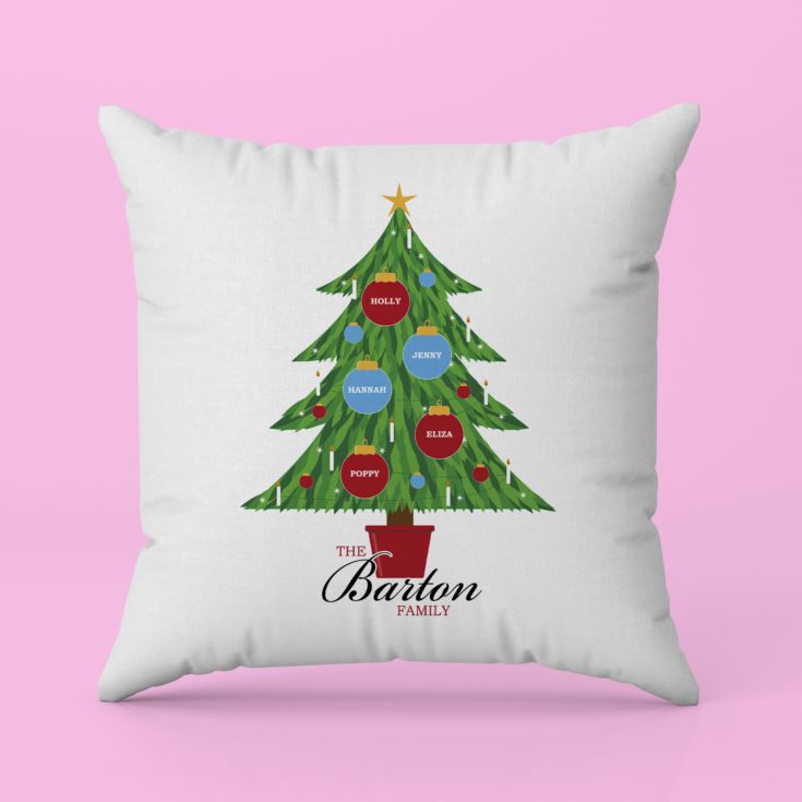 Christmas Family Tree Personalised Cushion product image