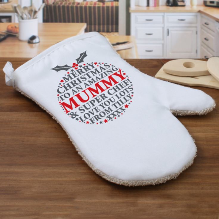 Personalised Christmas Oven Mitt product image